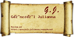 Gönczöl Julianna névjegykártya
